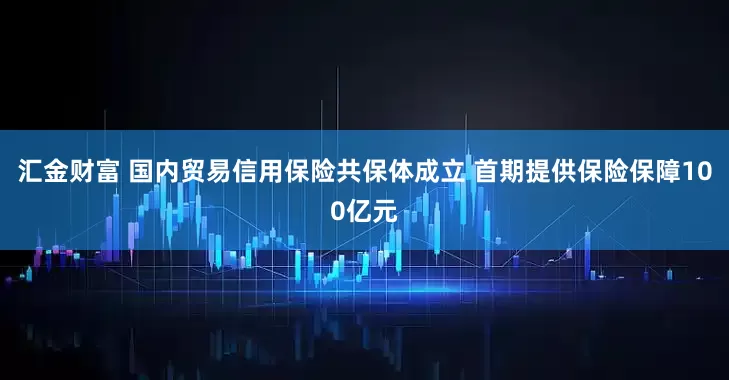 汇金财富 国内贸易信用保险共保体成立 首期提供保险保障100亿元